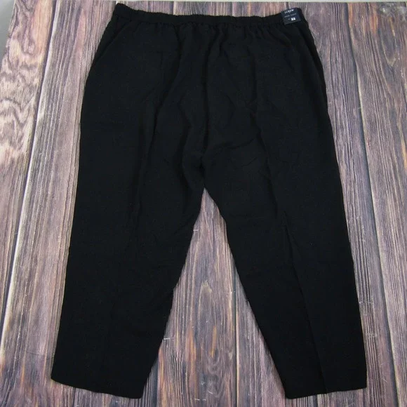 J Crew NEW NWT Womens 22 Black Jamie Pants Relaxed Fit Crop Tapered Leg - Picture 7 of 7